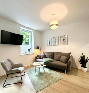 Modernes Apartment mit Queensize-Bett, NETFLIX, Küche, Erdgeschoss, Nähe AMEOS Klinik